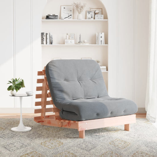 Solid Wood Douglas Futon Sofa Bed w/ Mattress - 80x206x11 cm