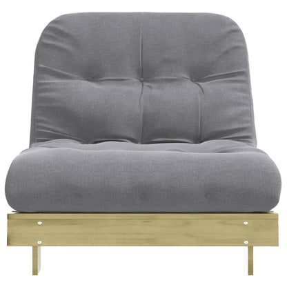Pine Wood Futon Sofa Bed with Mattress 90x206x11 cm