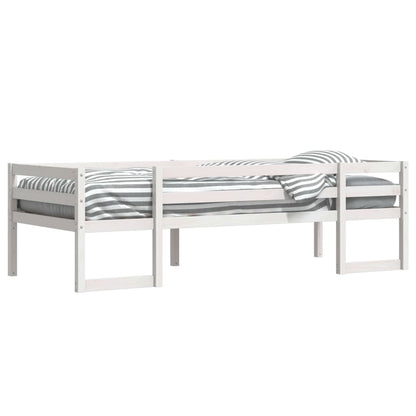 Solid Pine Kids' Bed Frame - White 90x190 cm Single Bed