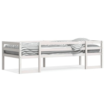 White Solid Pine Kids' Bed Frame 75x190 cm - Small Single