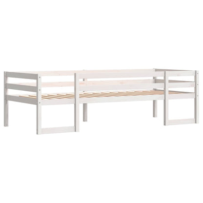 White Solid Pine Kids' Bed Frame 75x190 cm - Small Single
