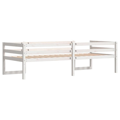 White Solid Pine Kids' Bed Frame 75x190 cm - Small Single