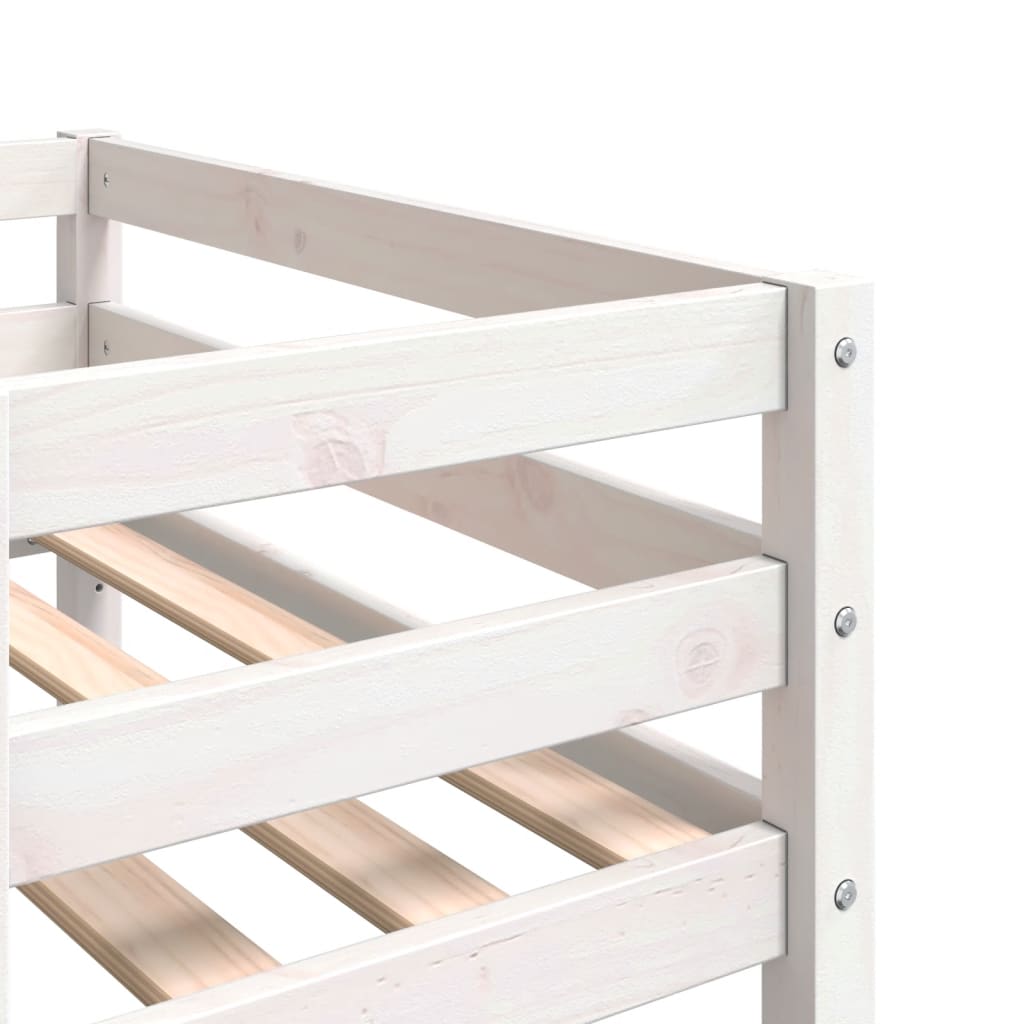 White Solid Pine Kids' Bed Frame 75x190 cm - Small Single
