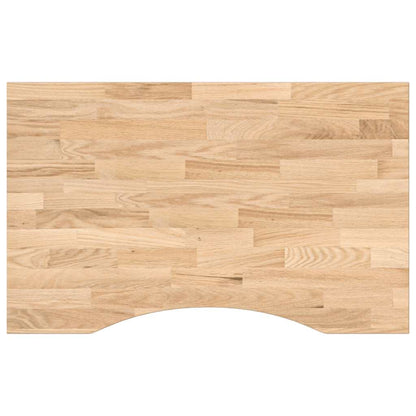 Solid Oak Rectangular Desktop 80x60x2.5 cm - Natural Finish