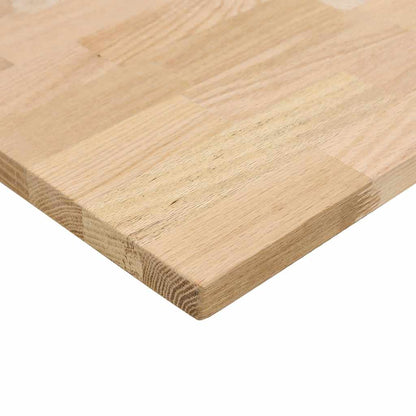 Solid Oak Rectangular Desktop 80x60x2.5 cm - Natural Finish