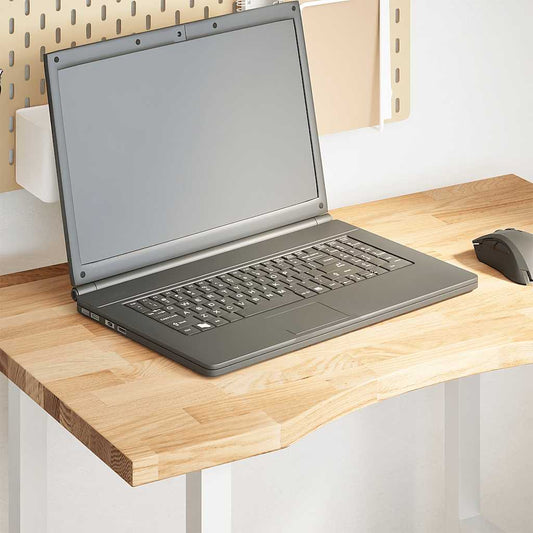 Solid Oak Rectangular Desktop 80x60x2.5 cm - Natural Finish