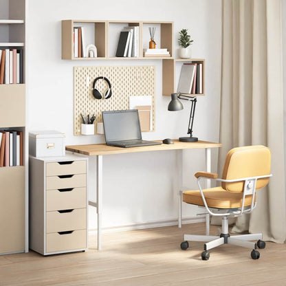 Solid Oak Rectangular Desktop, 120x60x2.5 cm, Untreated Finish