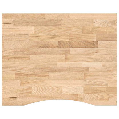 Solid Oak Rectangular Desktop 100x80x2.5 cm - Untreated Wood