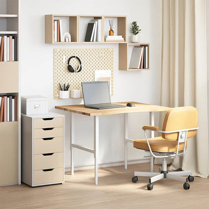 Solid Oak Rectangular Desktop 100x80x2.5 cm - Untreated Wood