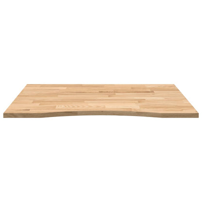 Solid Oak Rectangular Desktop 100x80x2.5 cm - Untreated Wood