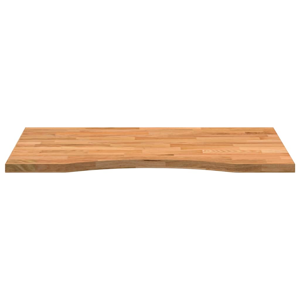 Solid Oak Rectangular Desk Top - Light Brown, 80x50x2.5 cm