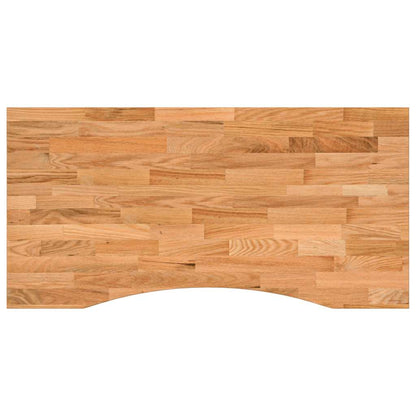 Solid Oak Rectangular Desktop, Light Brown 100x50x2.5 cm