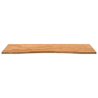 Solid Oak Desk Top 120x50x2.5 cm - Light Brown Rectangular