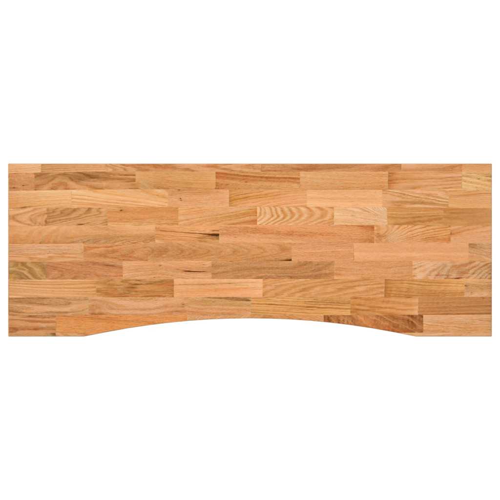 Solid Oak Desk Top, Light Brown, 140x50cm Rectangular
