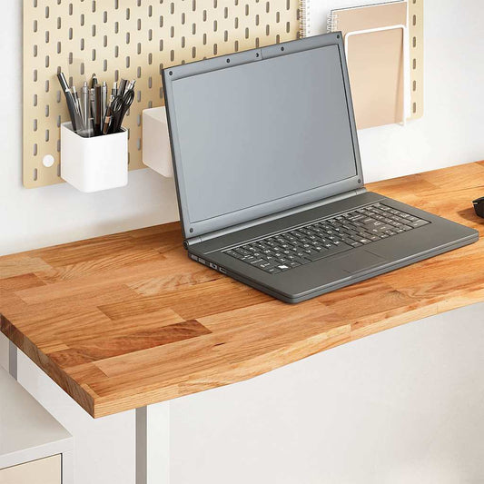 Solid Oak Desk Top, Light Brown, 140x50cm Rectangular