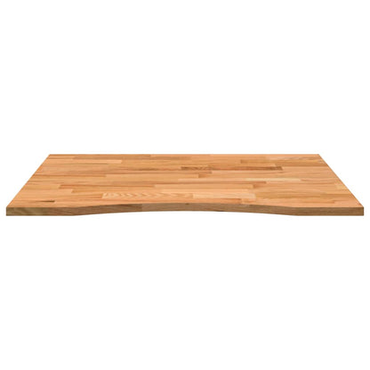 Desk Top Light Brown 100x80x2.5 cm Solid Wood Oak Rectangular