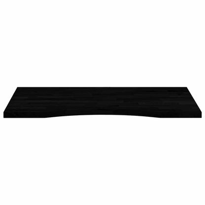 Solid Oak Desktop - Dark Brown, 80x50cm, Rectangular Design