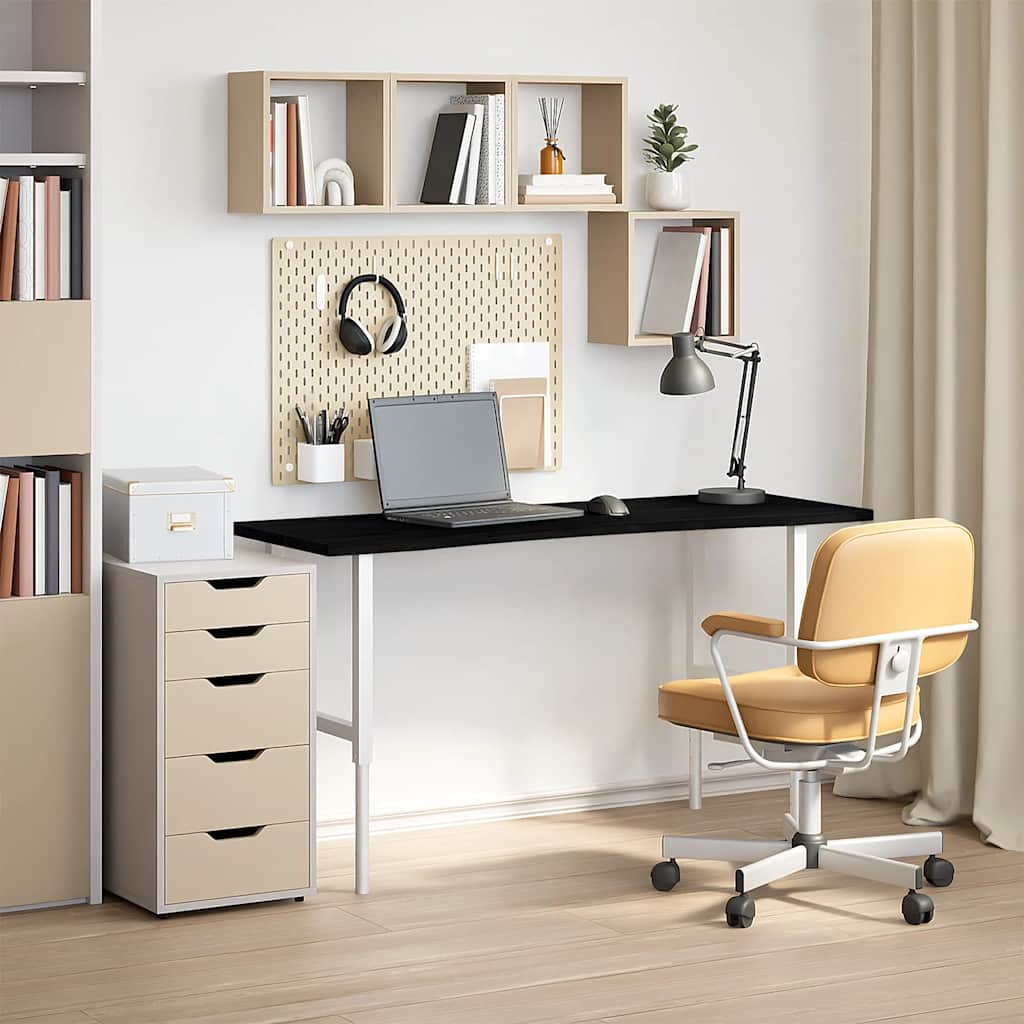 Solid Oak Desk Top - Dark Brown, 140x50x2.5 cm, Rectangular