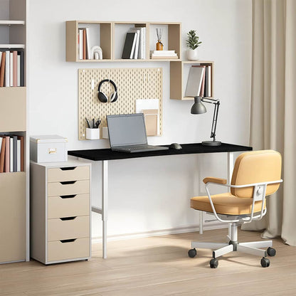 Solid Oak Desk Top - Dark Brown, 140x50x2.5 cm, Rectangular