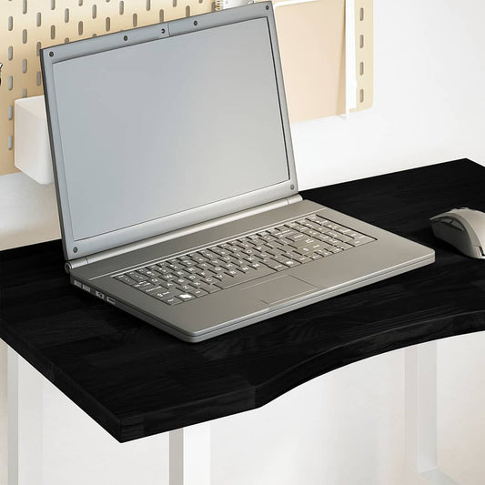 Solid Oak Desk Top, Dark Brown, 80x60x2.5 cm - Rectangular Design