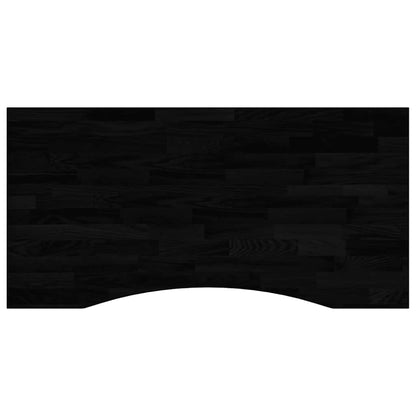Solid Oak Dark Brown Desktop, 100x60x2.5 cm Rectangular