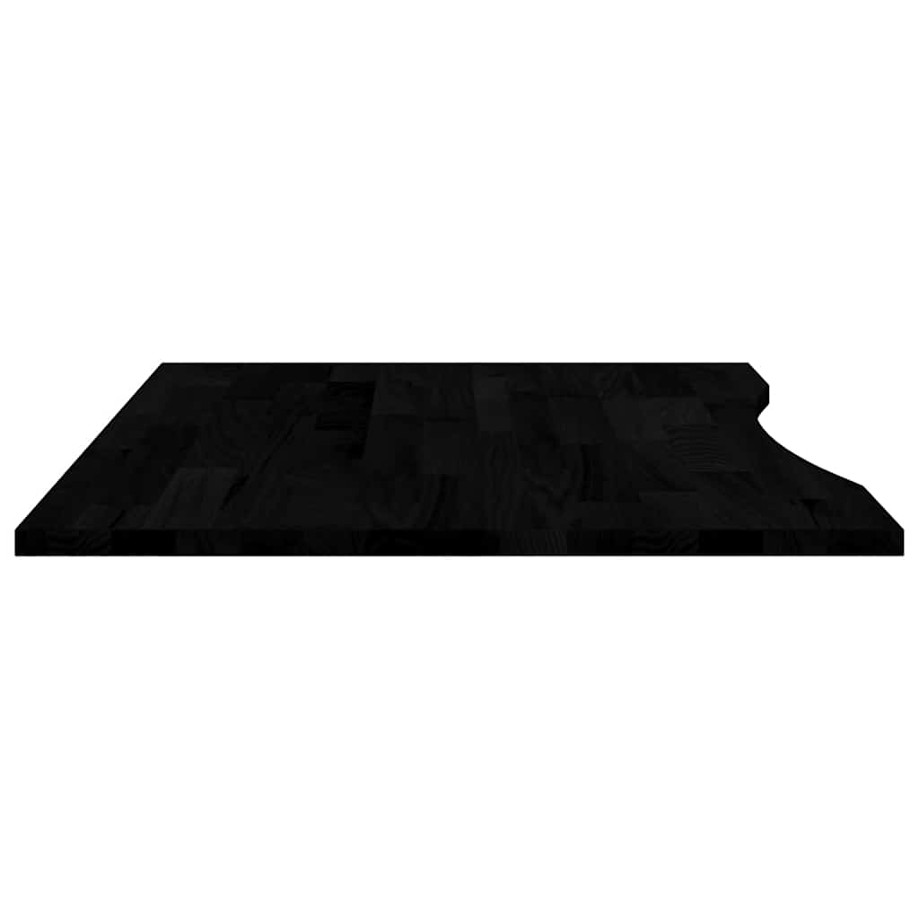 Solid Oak Desktop - Dark Brown 100x80x2.5 cm Rectangular Design