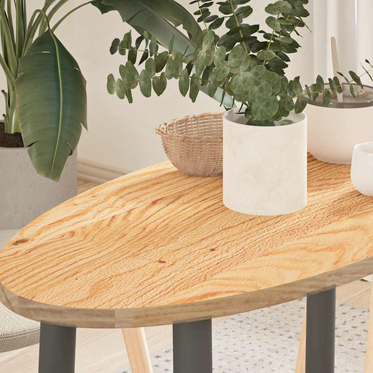 Solid Oak Oval Table Top 80x40x2 cm - Elegant & Durable