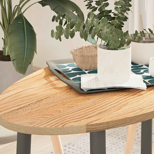 Solid Oak Oval Table Top 100x50x2 cm | Premium Wood Finish