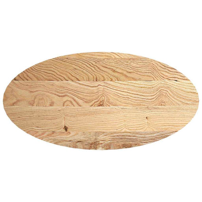 Solid Oak Oval Table Top 120x60x2 cm - Natural Wood Finish