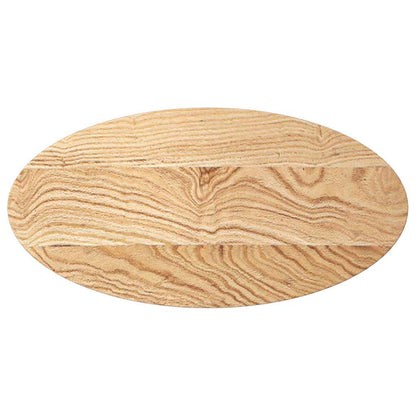 Solid Oak Oval Table Top - 80x40x4 cm