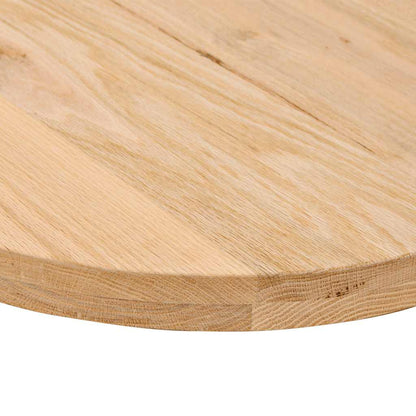 Solid Oak Oval Table Top - 80x40x4 cm