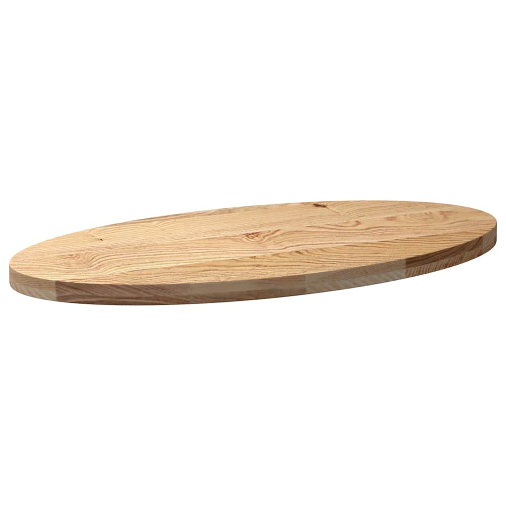 Solid Oak Oval Table Top - 100x50x4 cm