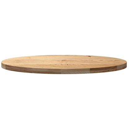 Solid Oak Oval Table Top - 100x50x4 cm