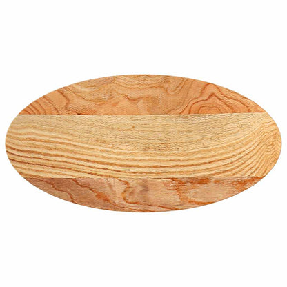 Solid Oak Oval Table Top 80x40x2 cm - Light Brown Finish