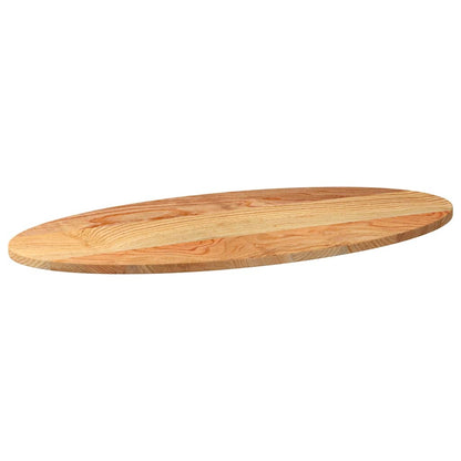Solid Oak Table Top - Light Brown Oval, 100x50x2 cm