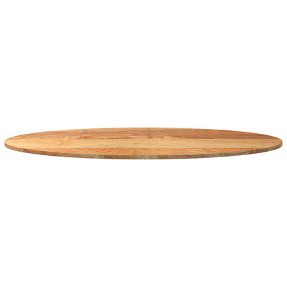 Solid Oak Oval Table Top 140x60x2 cm - Light Brown Finish