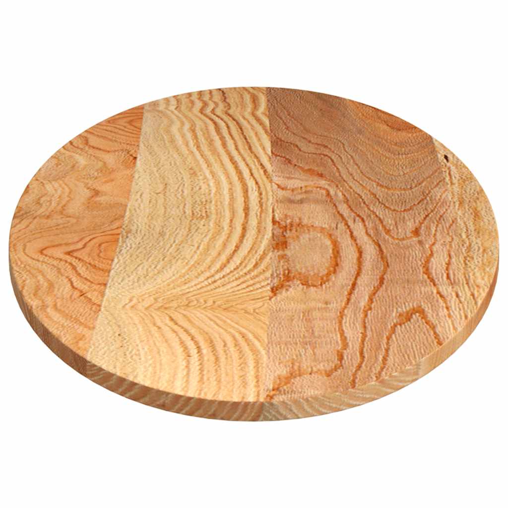 Solid Oak Oval Table Top 140x60x2 cm - Light Brown Finish