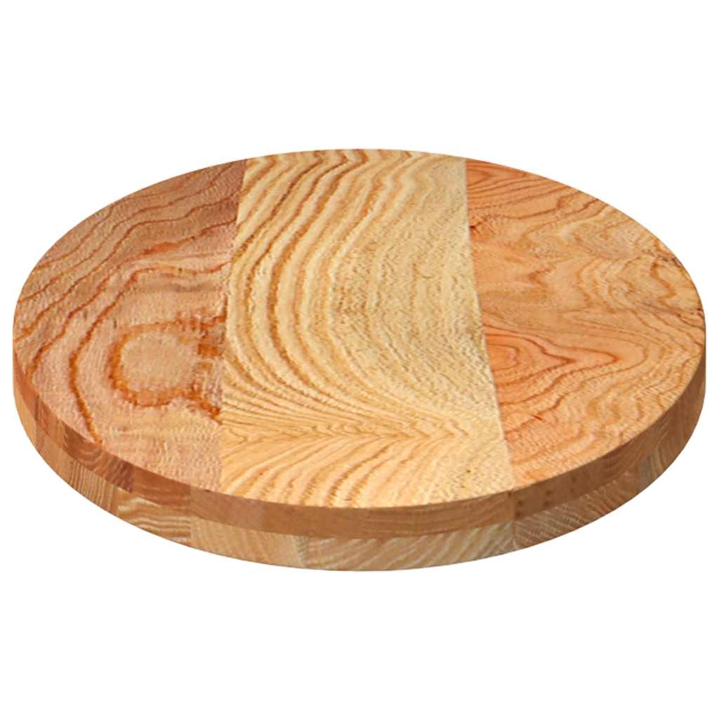 Oval Solid Oak Table Top, Light Brown, 100x50x4 cm