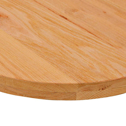 Oval Solid Oak Table Top, Light Brown, 100x50x4 cm
