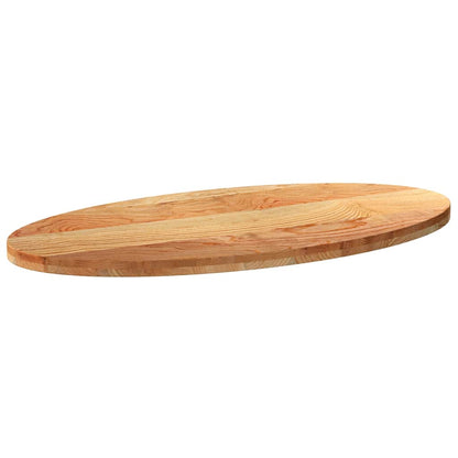 Solid Oak Oval Table Top - Light Brown, 120x60x4 cm