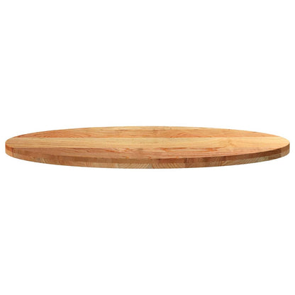Solid Oak Oval Table Top - Light Brown, 120x60x4 cm