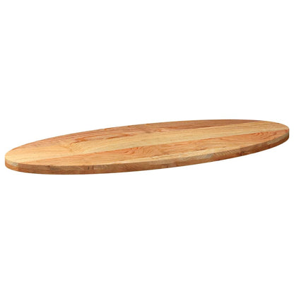 Solid Oak Oval Table Top, Light Brown, 140x60x4 cm