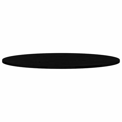 Solid Oak Oval Table Top, Dark Brown, 100x50x2 cm