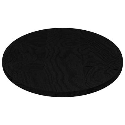 Solid Oak Oval Table Top, Dark Brown, 100x50x2 cm