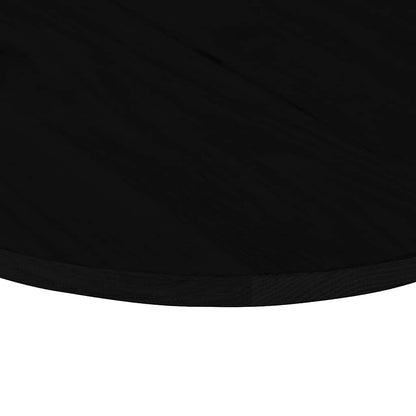 Solid Oak Oval Table Top, Dark Brown, 100x50x2 cm