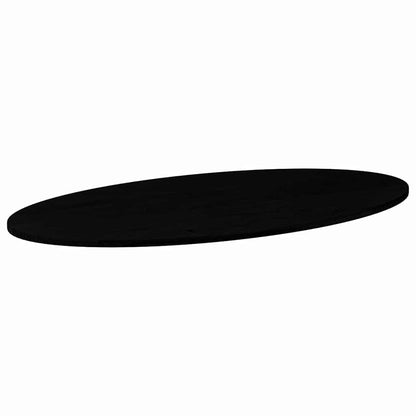 Solid Oak Oval Table Top - Dark Brown, 120x60x2 cm