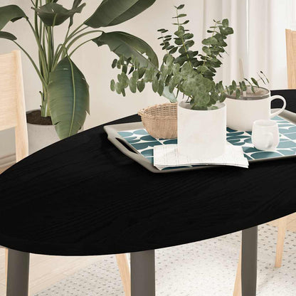 Solid Oak Oval Table Top - Dark Brown, 120x60x2 cm