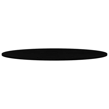 Solid Oak Oval Table Top, Dark Brown, 140x60x2 cm