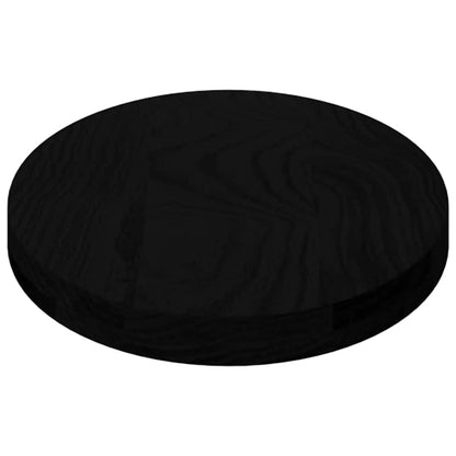 Solid Oak Oval Table Top, Dark Brown, 80x40x4 cm