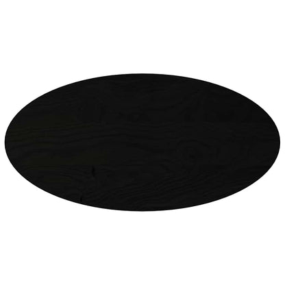 Stylish Solid Oak Oval Table Top - Dark Brown, 100x50x4cm